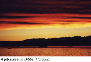 Dipper Harbour sunset